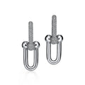 18K Tiffany HardWear Large Link Diamonds Earrings