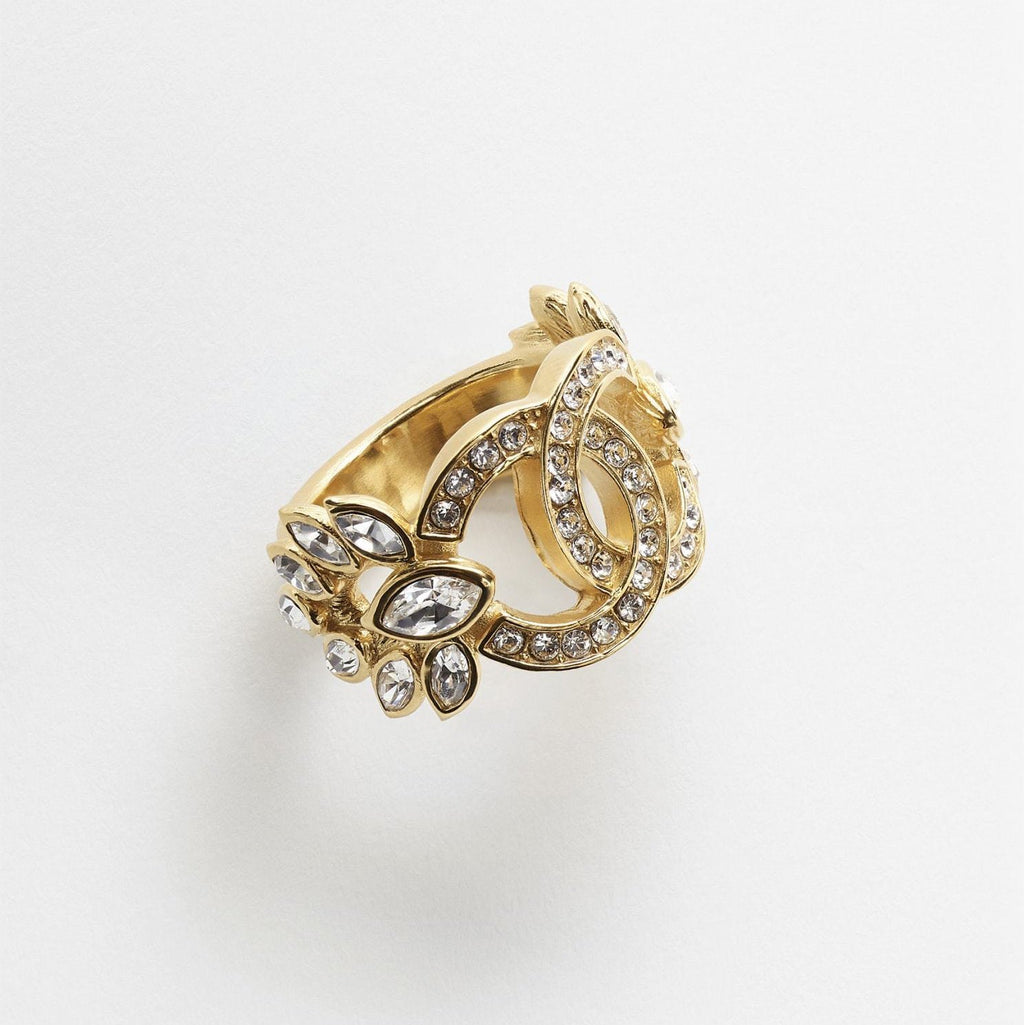 18K  Chanel Flower Crystals Ring