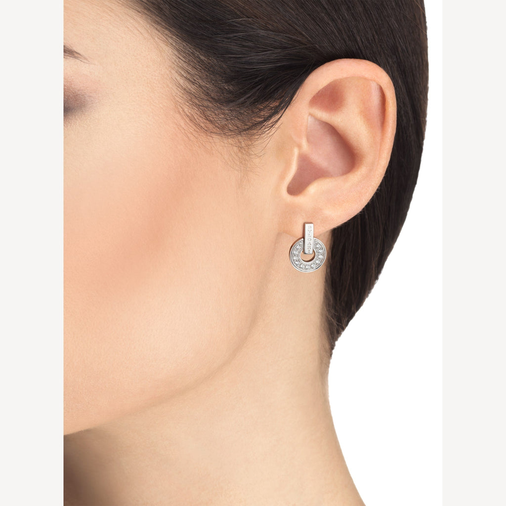 18K BVLGARI White Gold Earrings