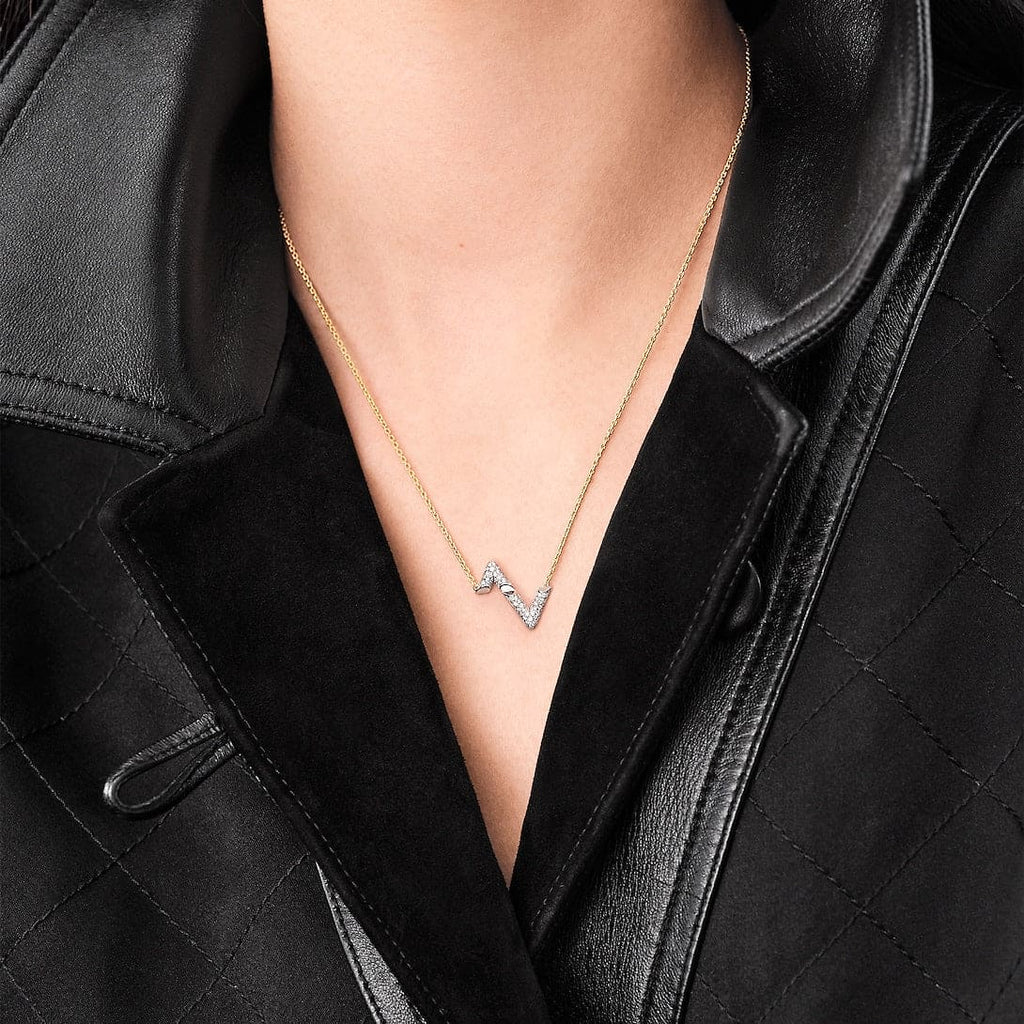 18K Louis Vuitton Volt Upside Down Pendant Necklace