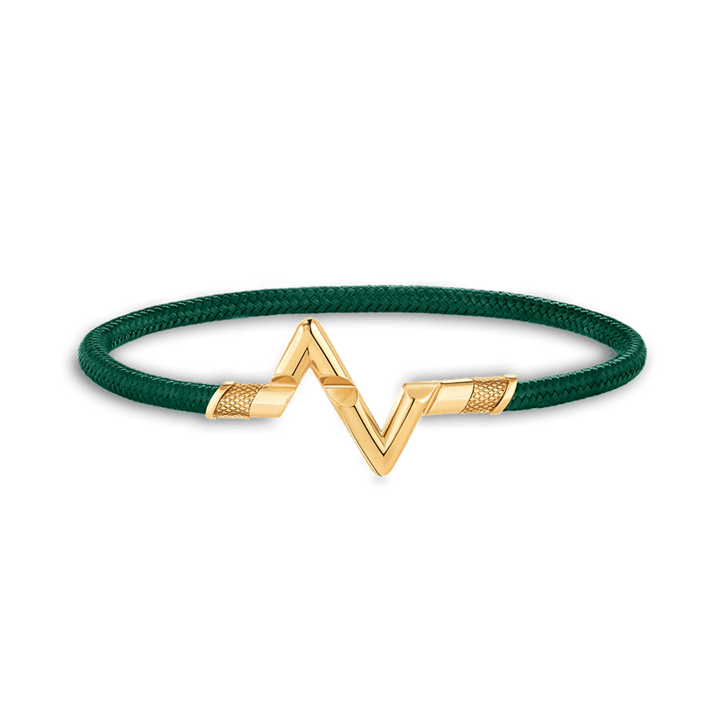 18K Louis Vuitton Volt Upside Down Play Green Bracelet