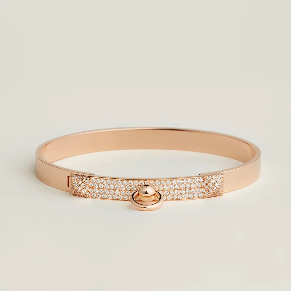 18K Collier De Chien Diamond Hermes Bracelet