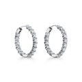 18K Tiffany Hoop Diamonds Earrings
