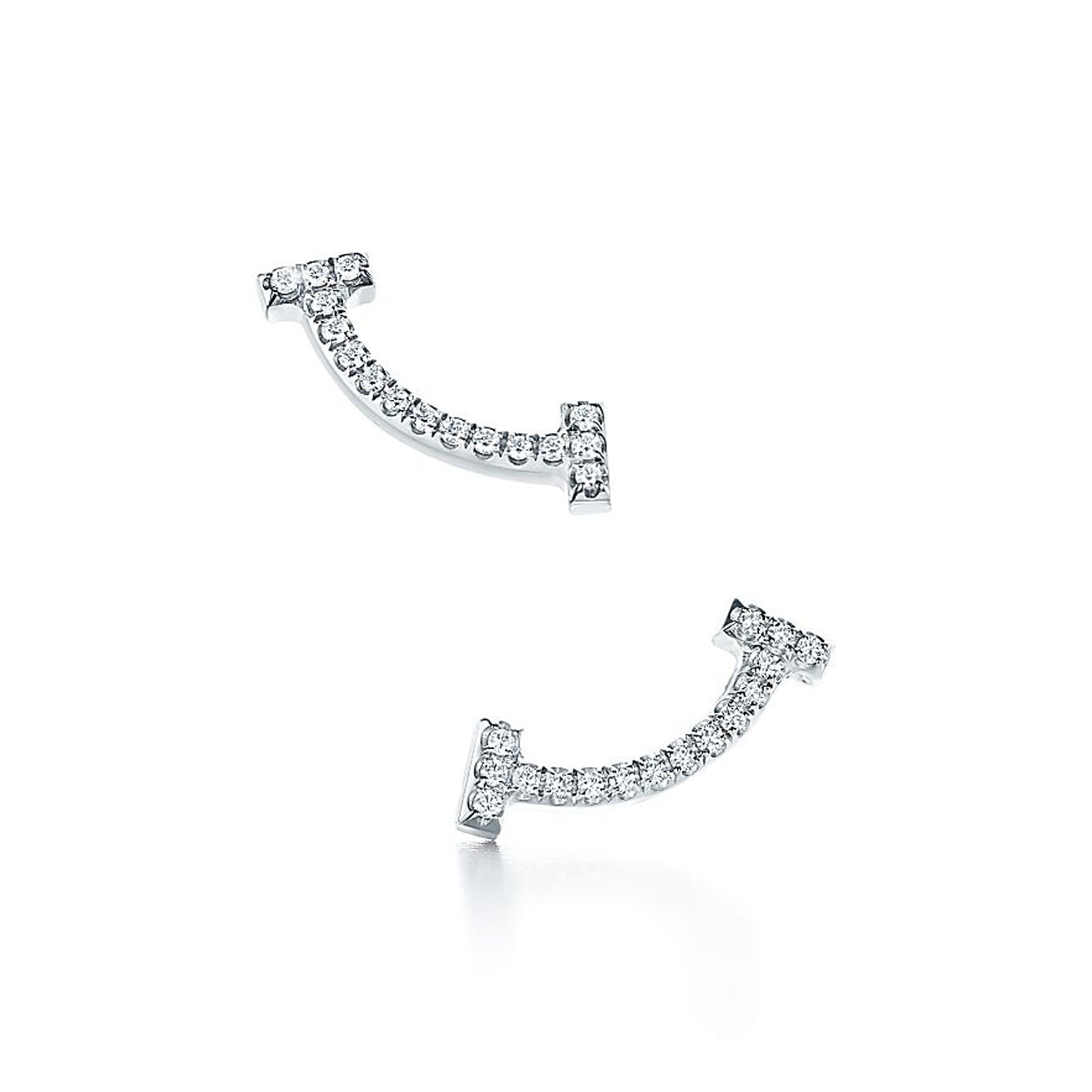 18K Tiffany Smile Diamonds Earrings