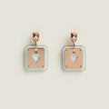 18K As De Celine White Hermes Earrings