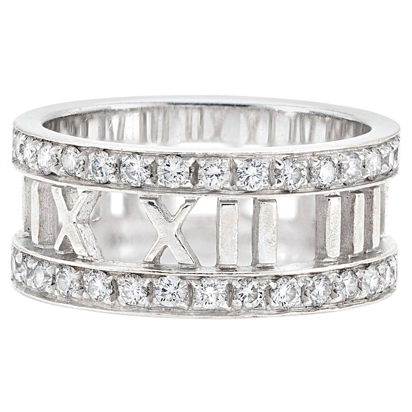 18K Tiffany Atlas Open Diamond Ring