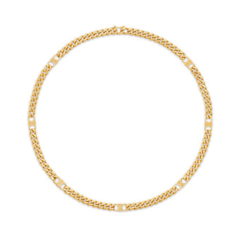 18K Dior Celine Small Gourmette Necklace