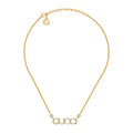 18K Double Gucci Embellished Script Letter Necklace