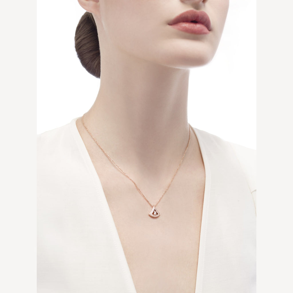 18K BVLGARI Dream Pave Diamond Openwork Necklace