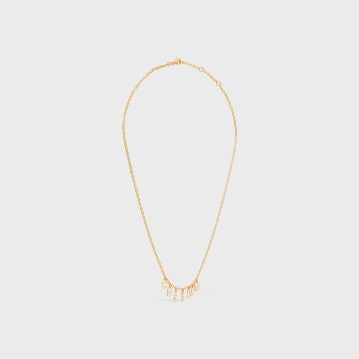18K Celine Paris Strass Crystals Necklace