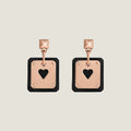 18K As De Celine Black Hermes Earrings