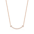 18K Tiffany Medium Diamond Pendant Necklace