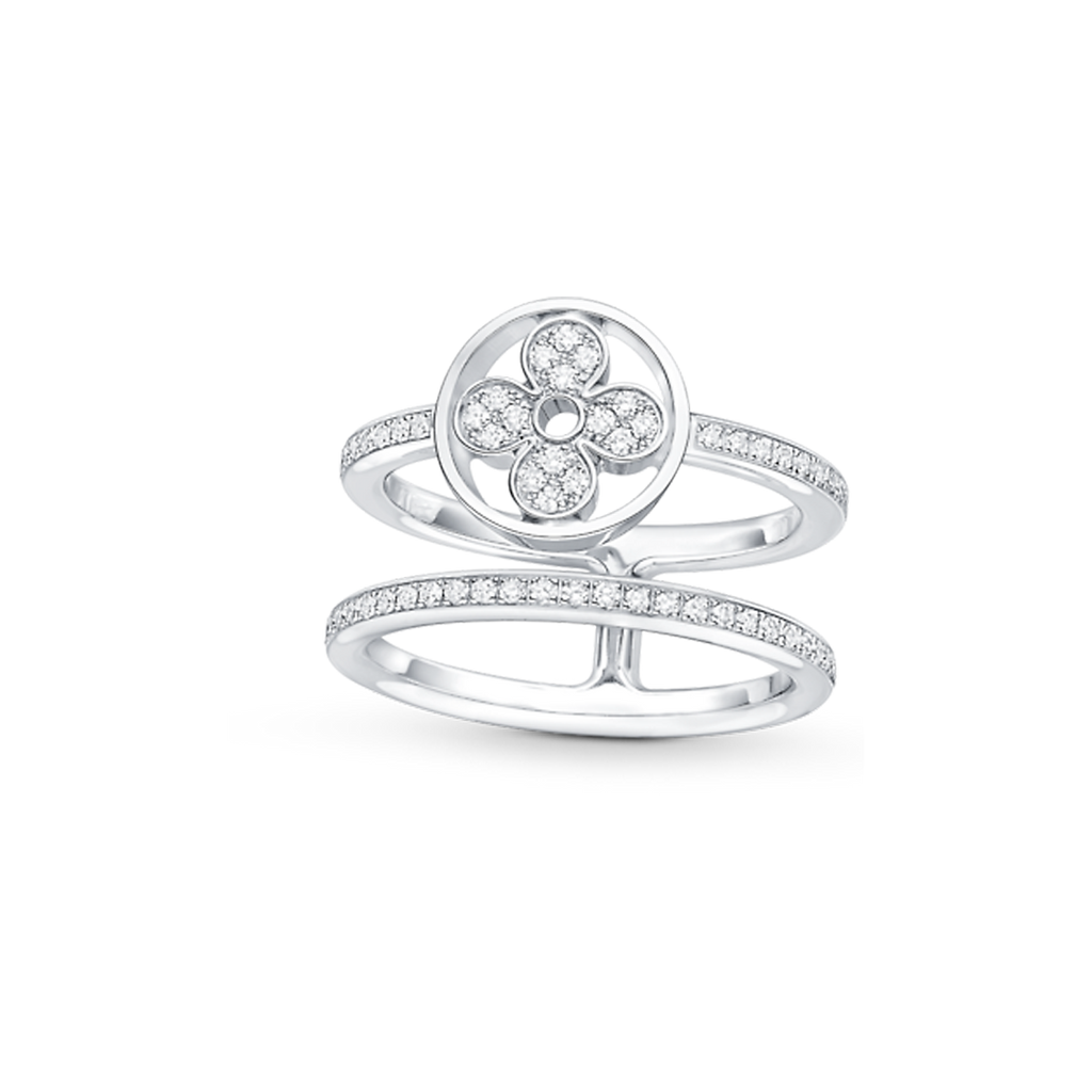 18K Louis Vuitton Idylle Blossom Two-Row Ring