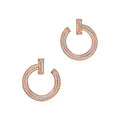 18K Tiffany T1 Open Hoop Rose Gold Earrings
