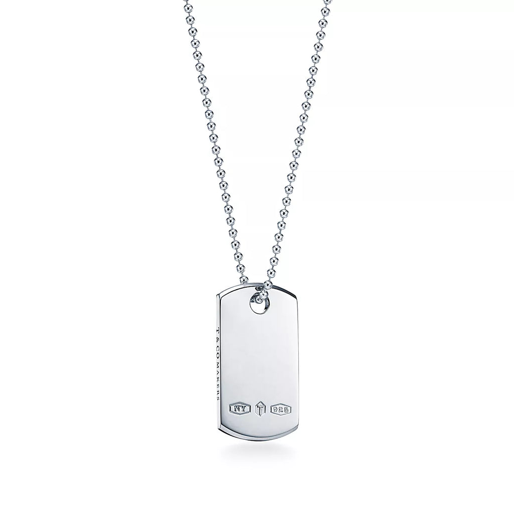 18K Tiffany 1837 Tag Pendant Necklace