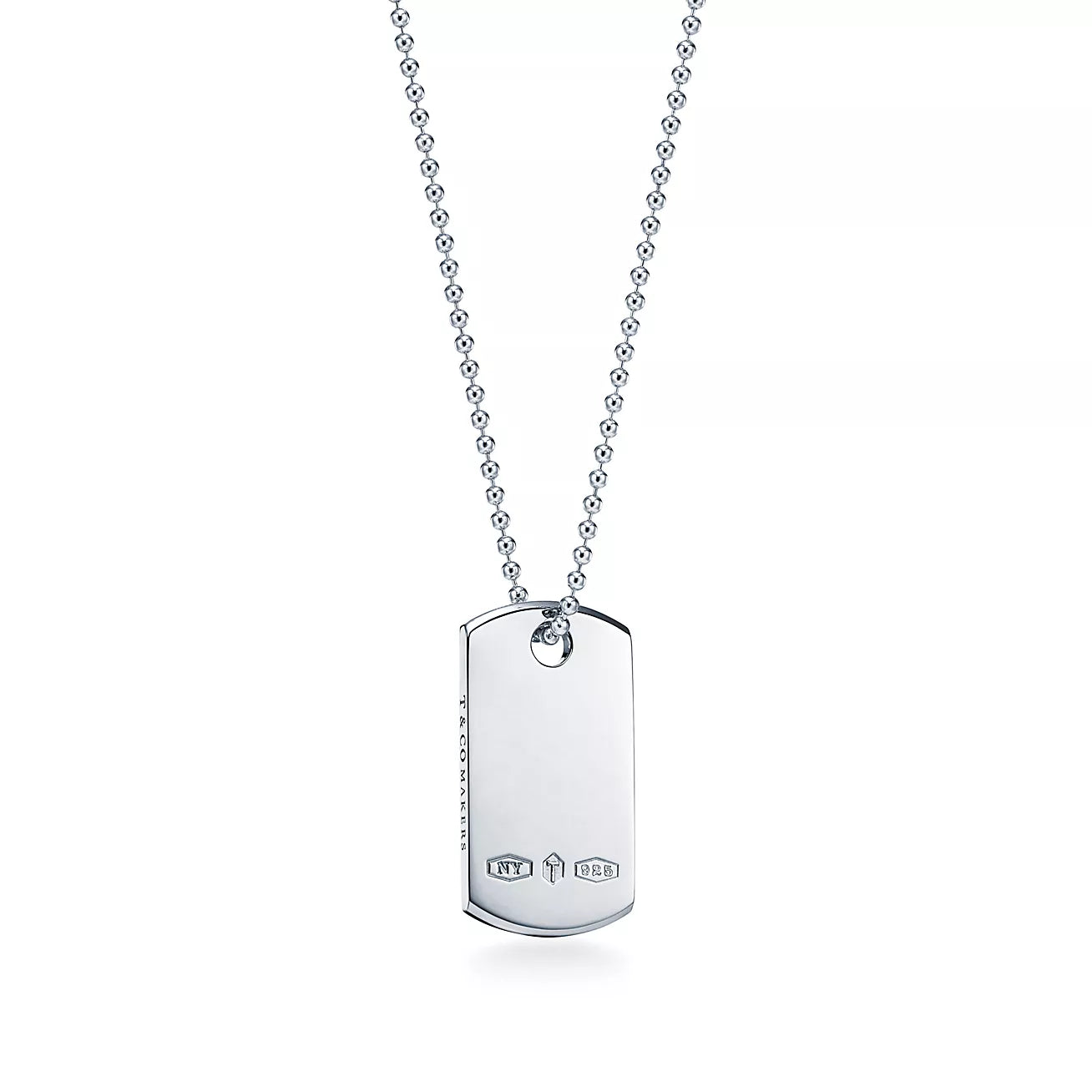 18K Tiffany 1837 Tag Pendant Necklace