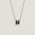 18K Mini Pop Hermes Black Necklace