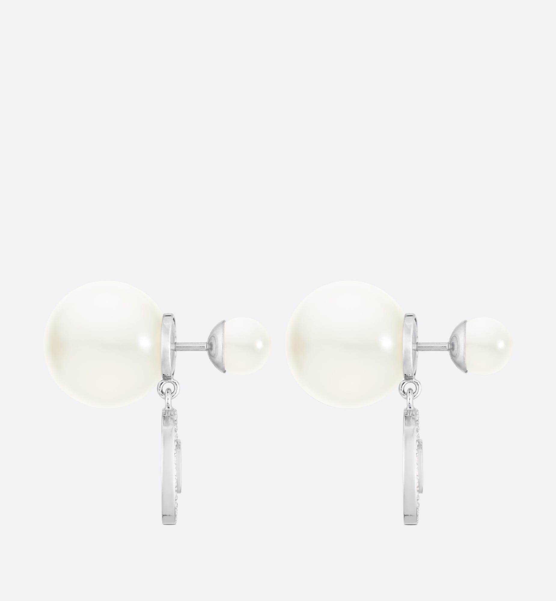 18K Dior Tribales White Resin Pearls Earrings