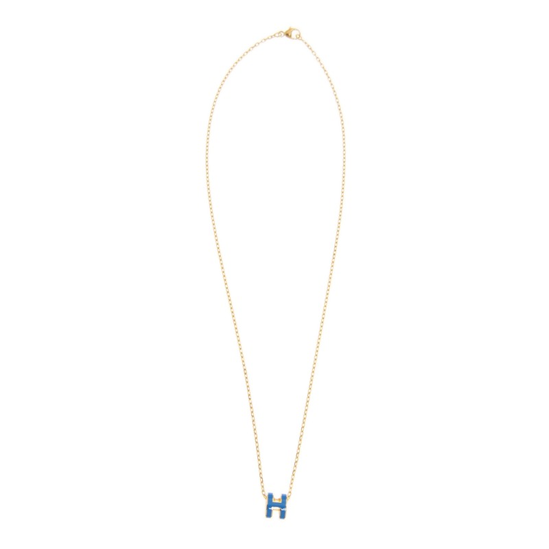 18K Mini Pop Hermes Blue Necklace