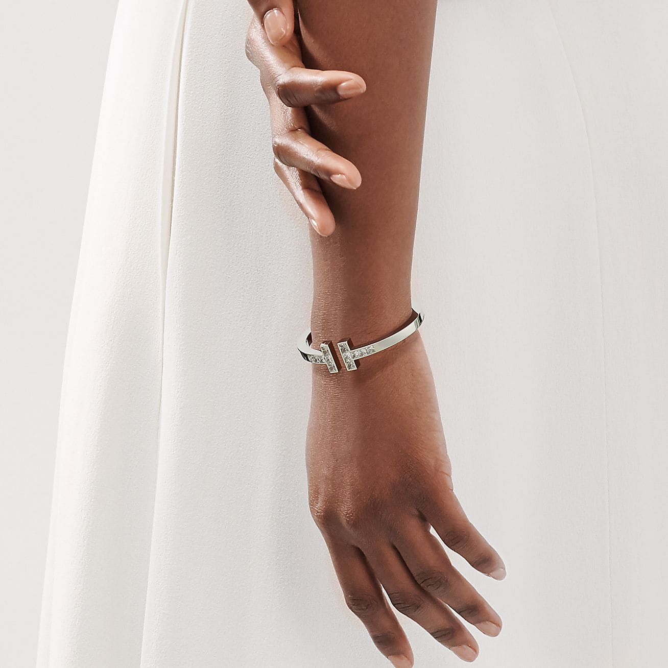 18K Tiffany Diamond Square Bracelet
