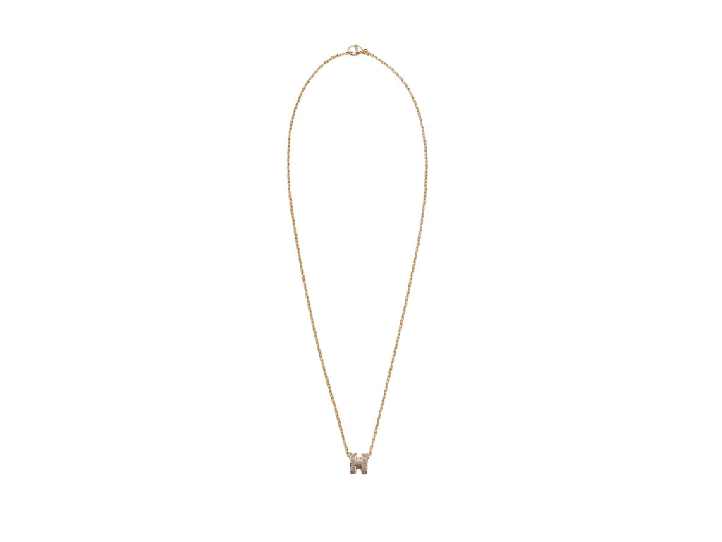 18K Mini Pop Hermes Grey Necklace