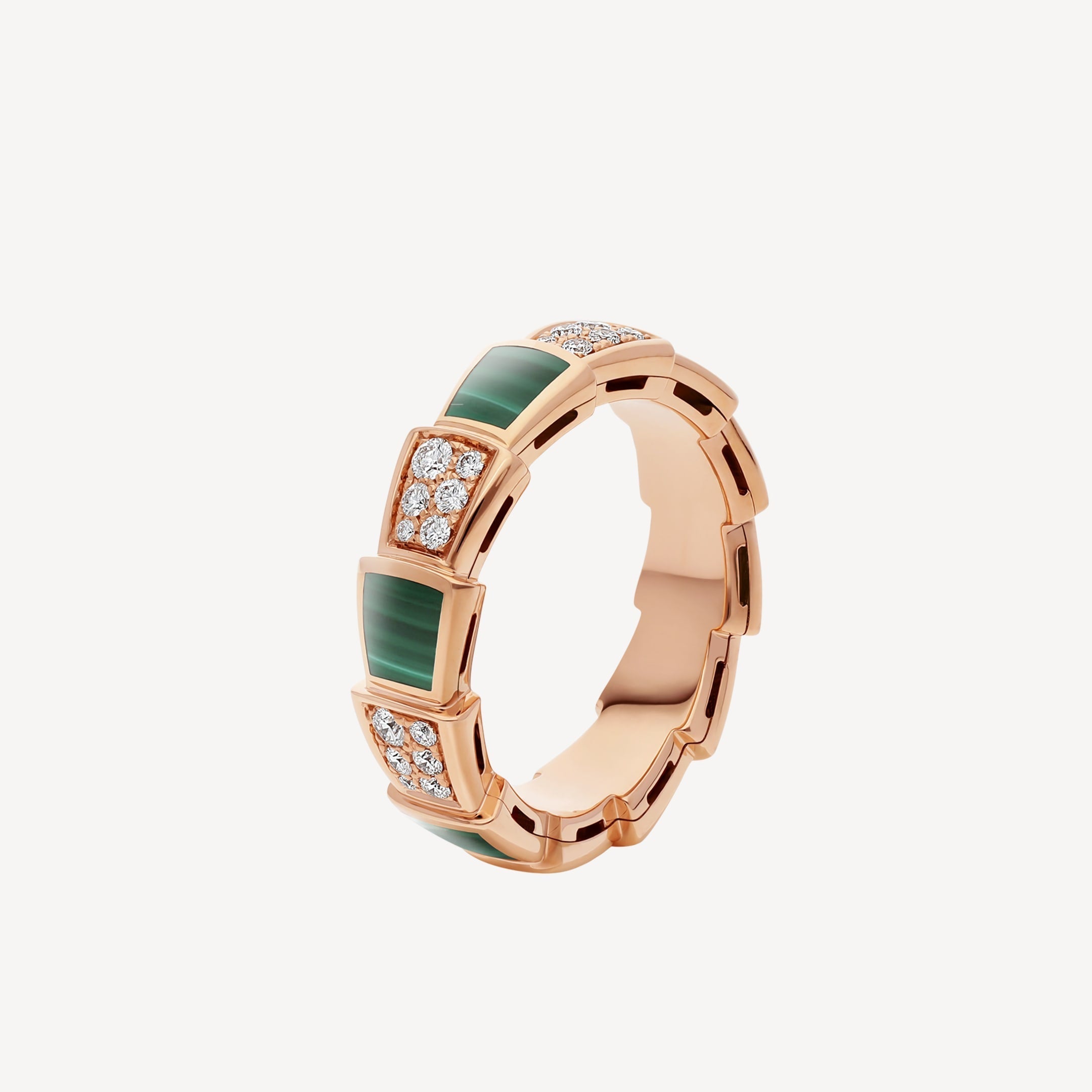 18K BVLGARI Serpenti Viper Malachite Ring
