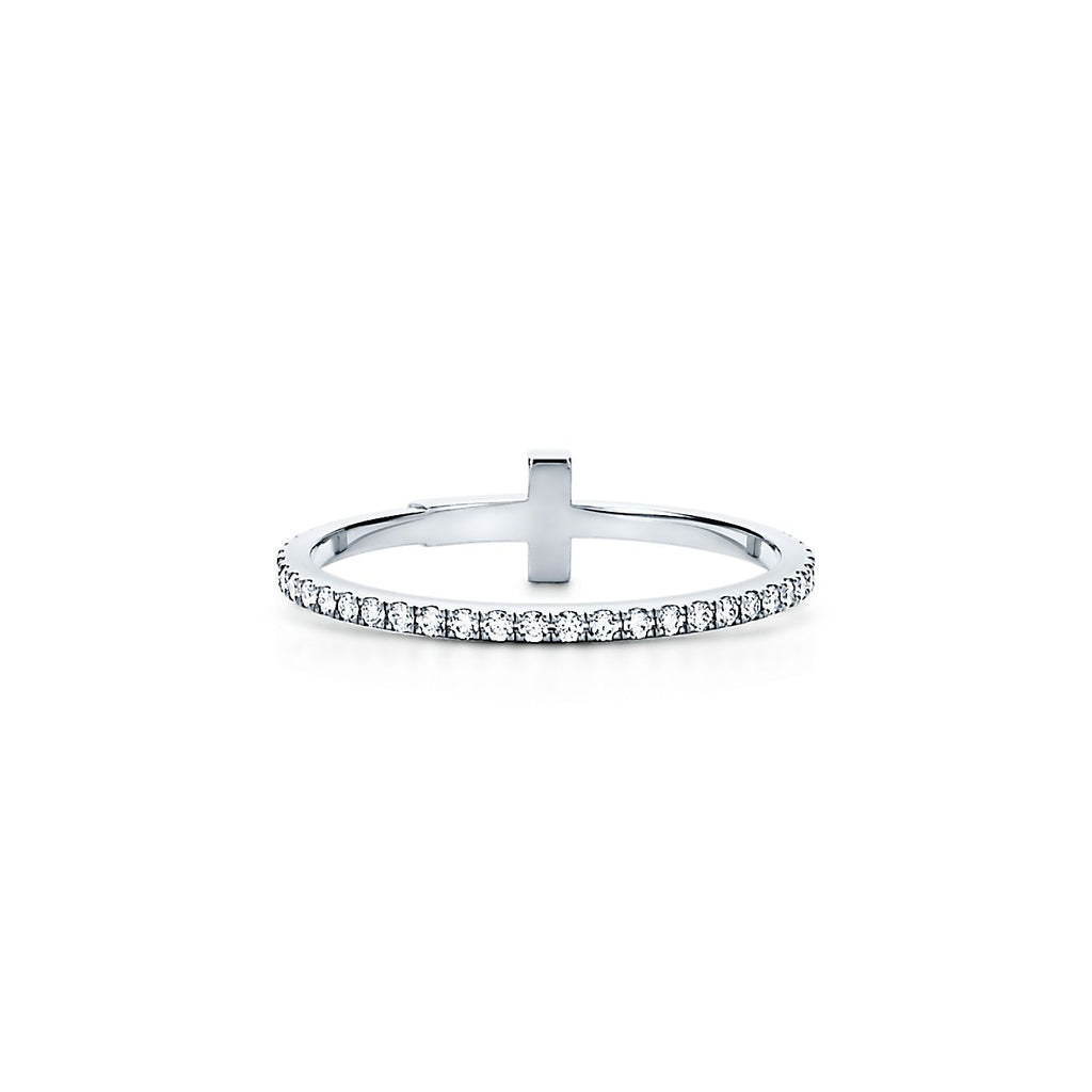 18K Tiffany Diamond Wire Ring