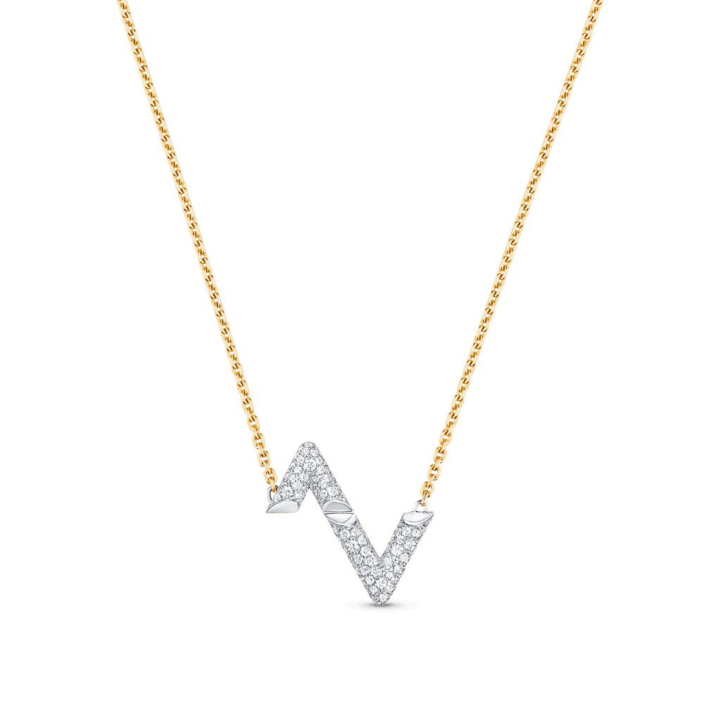 18K Louis Vuitton Volt Upside Down Pendant Necklace
