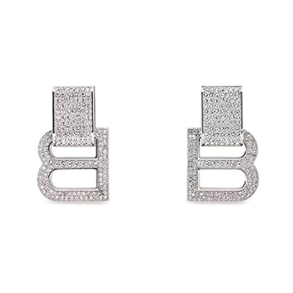 18K Balenciaga Hourglass Diamond Earrings