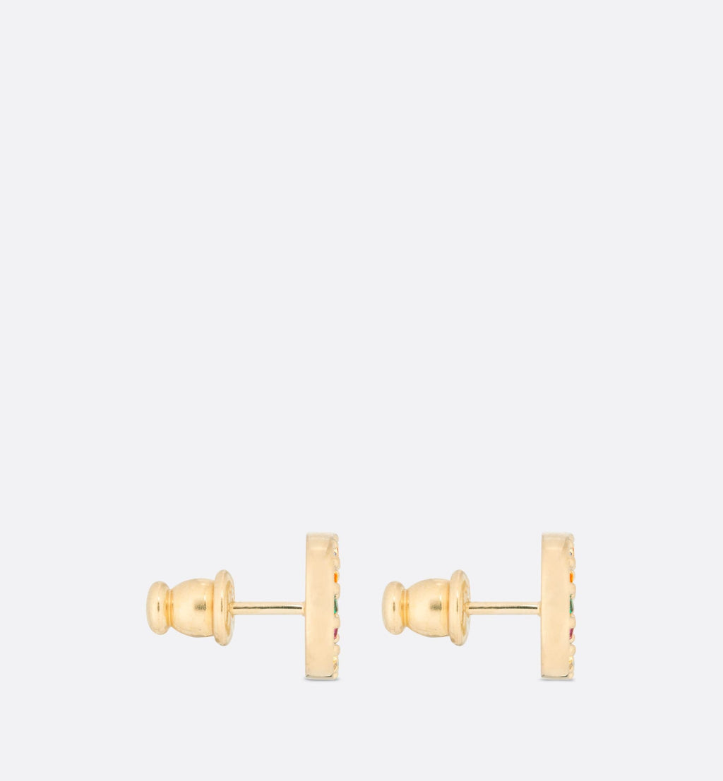 18K Petit Dior Stud Earrings