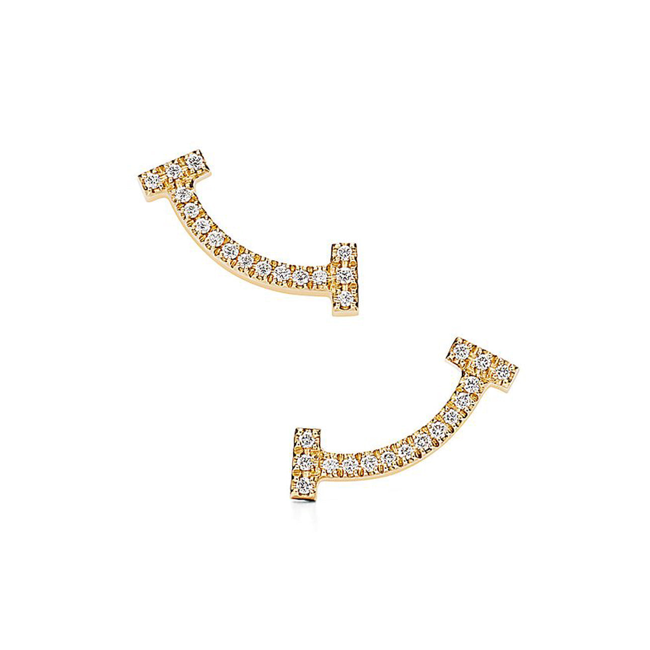 18K Tiffany Smile Diamonds Earrings