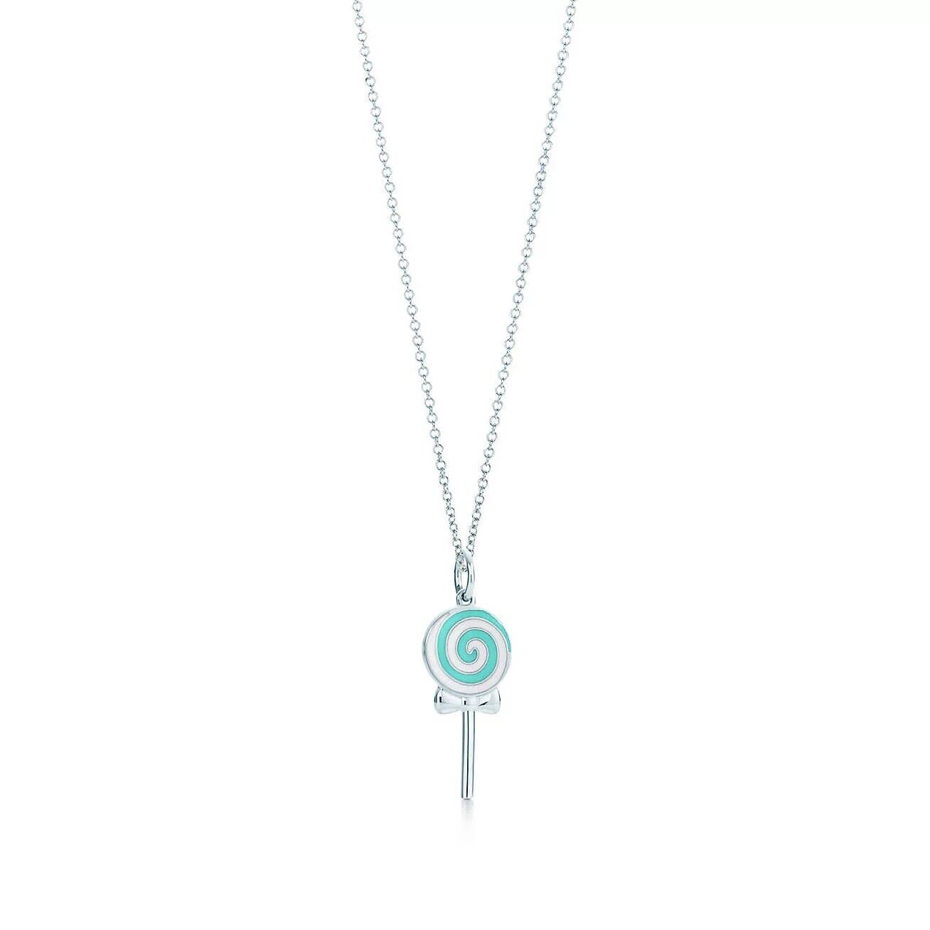 18K Tiffany Lollipop Charm Chain Necklace