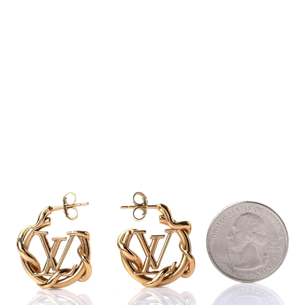 18k Louis Vuitton Garden Louise Hoop Earrings