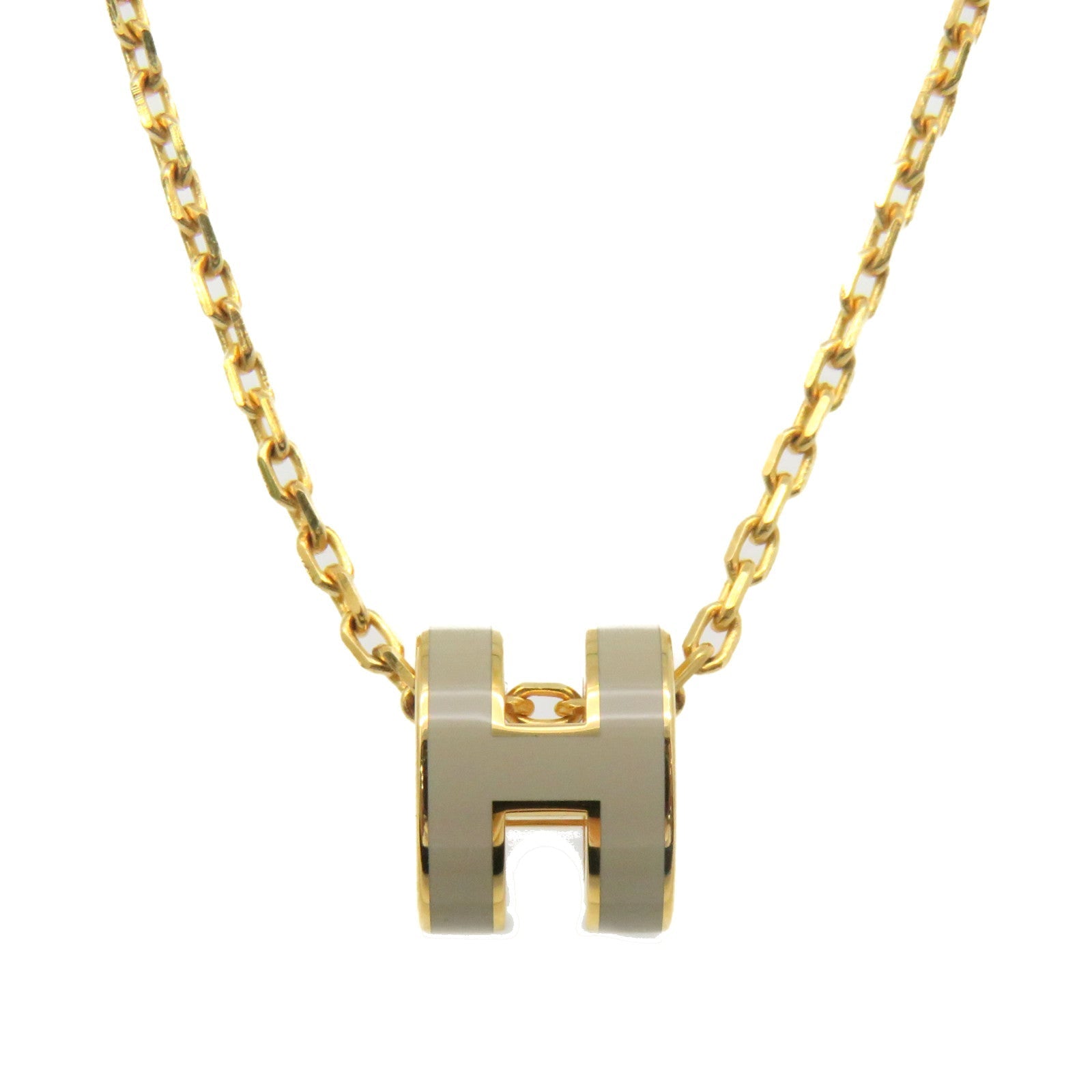 18K Mini Pop Hermes Grey Necklace