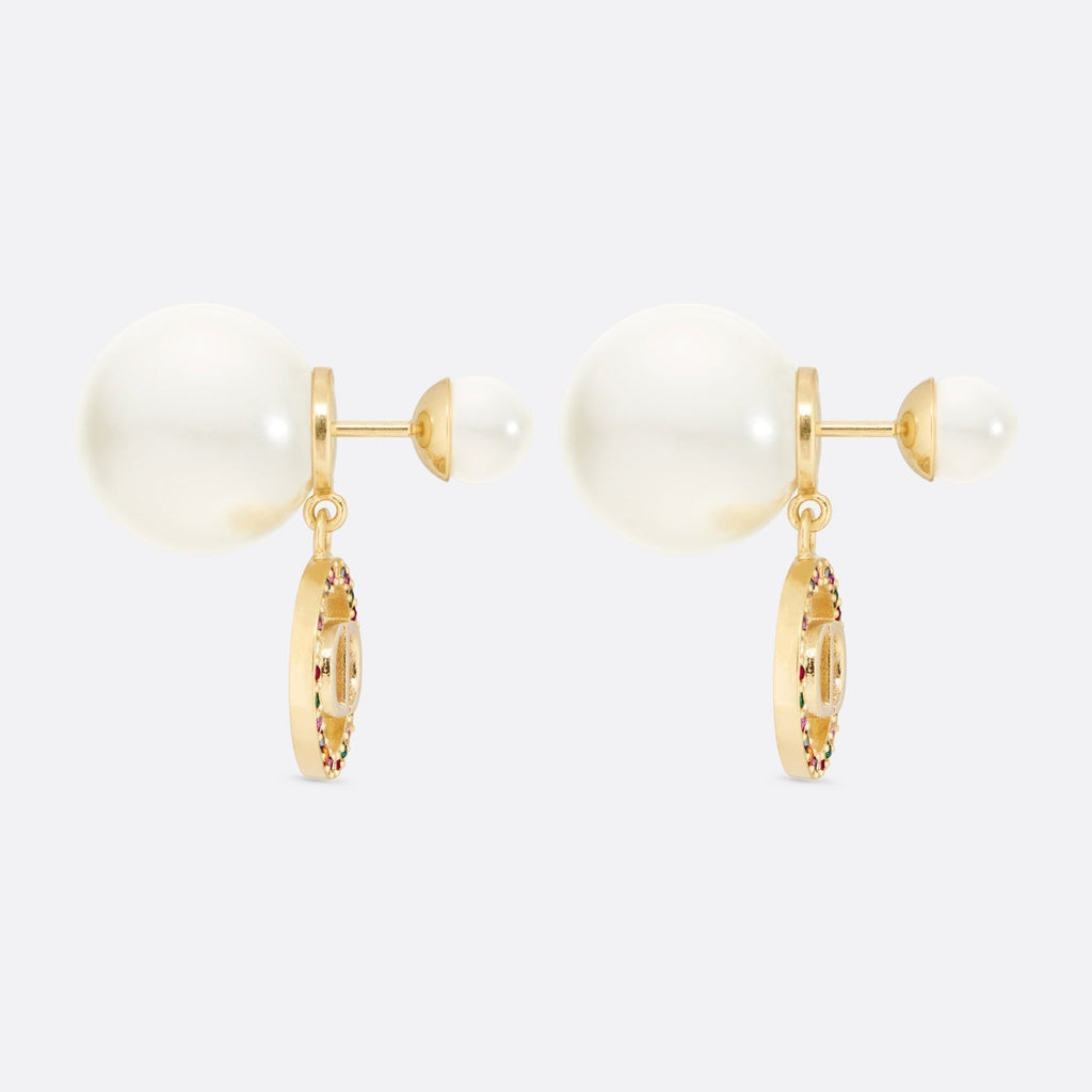 18K Dior Tribales Multicolor Crystals Earrings