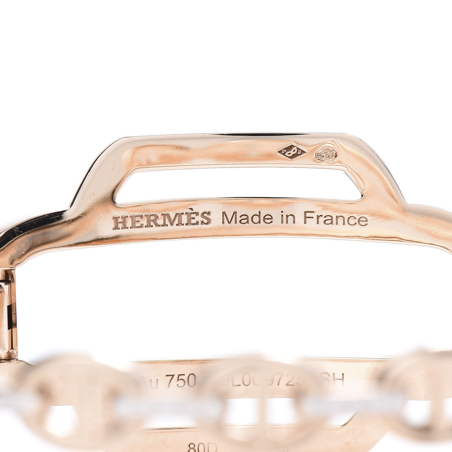 18K Kelly Double Tour Diamond Hermes Bracelet