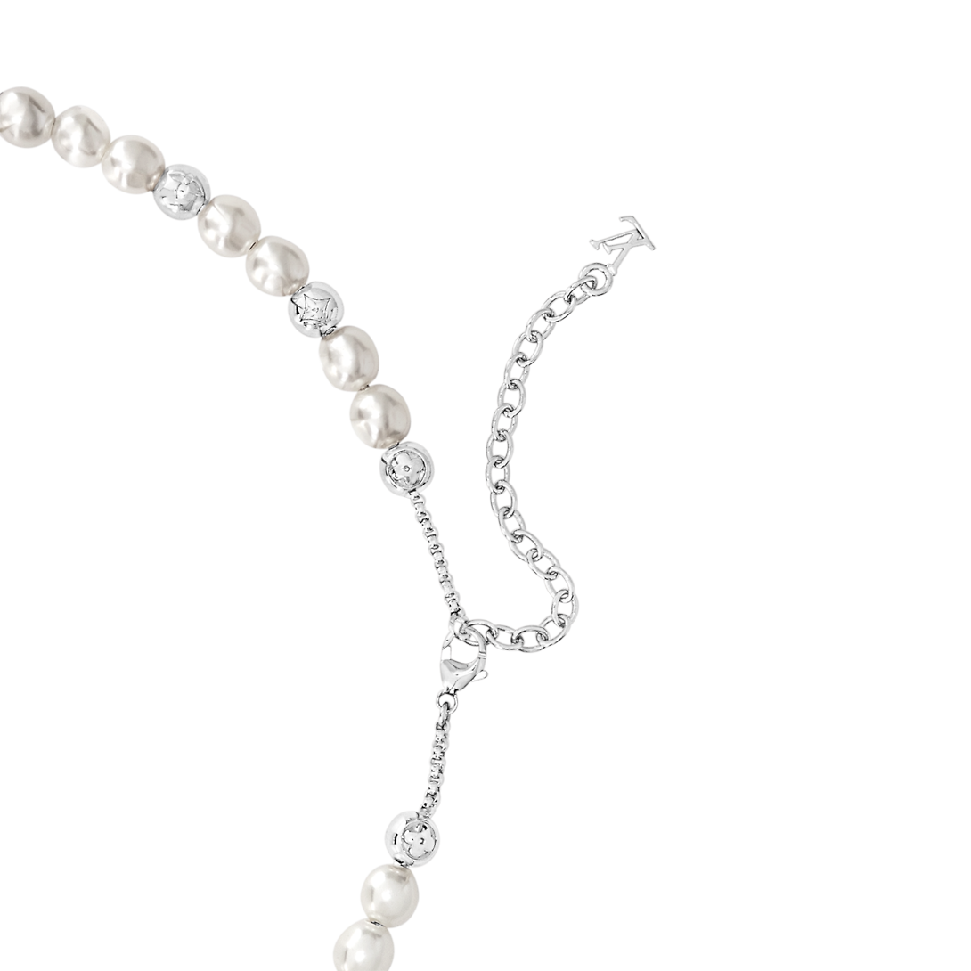 18K Louis Vuitton Monogram Pearls Necklace