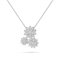 18K Three Flowers Lotus Necklace