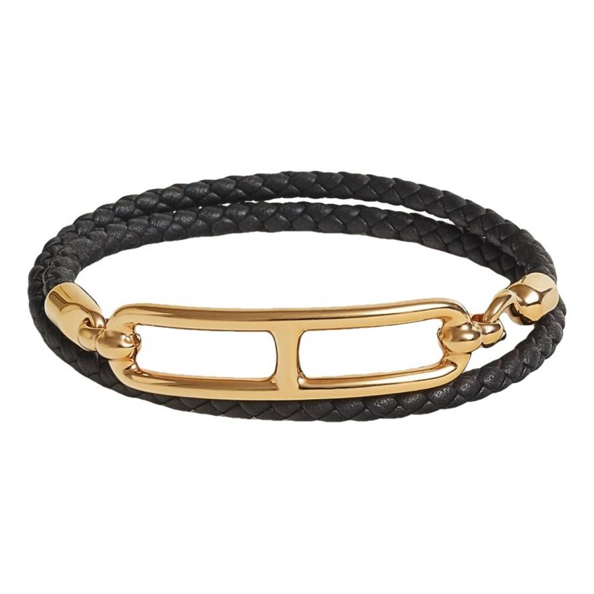 18K Roulis Double Tour Black Hermes Bracelet