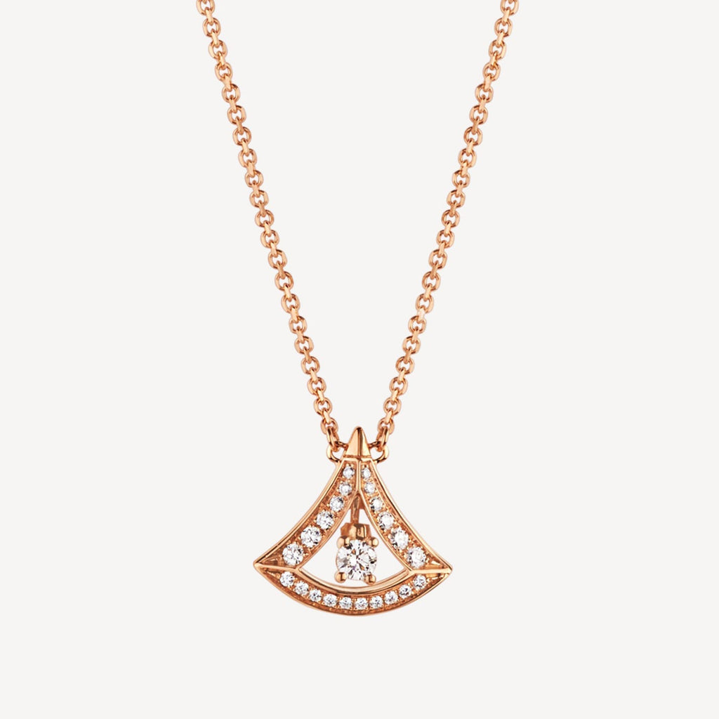 18K BVLGARI Dream Pave Diamond Openwork Necklace