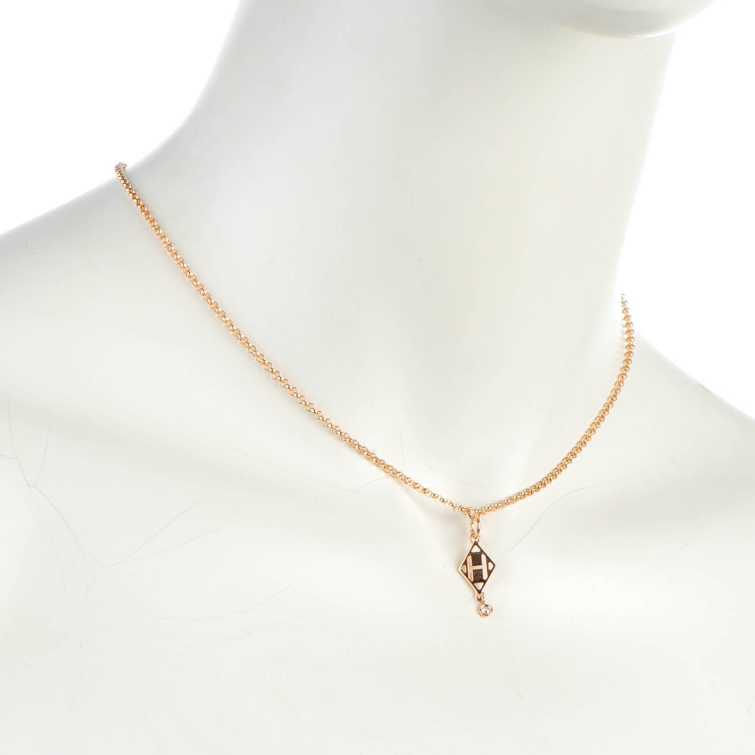18K Gambade Pendant Hermes Necklace