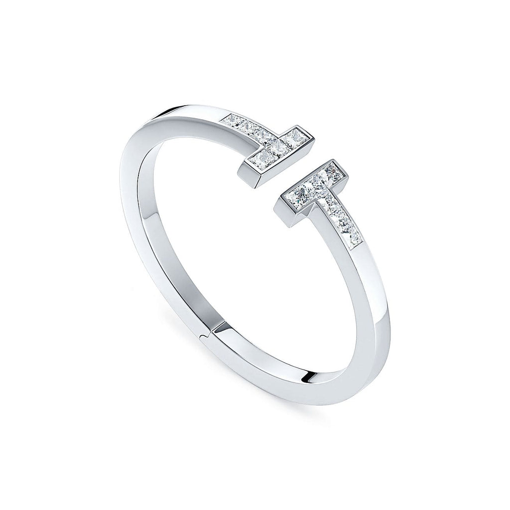 18K Tiffany Diamond Square Bracelet