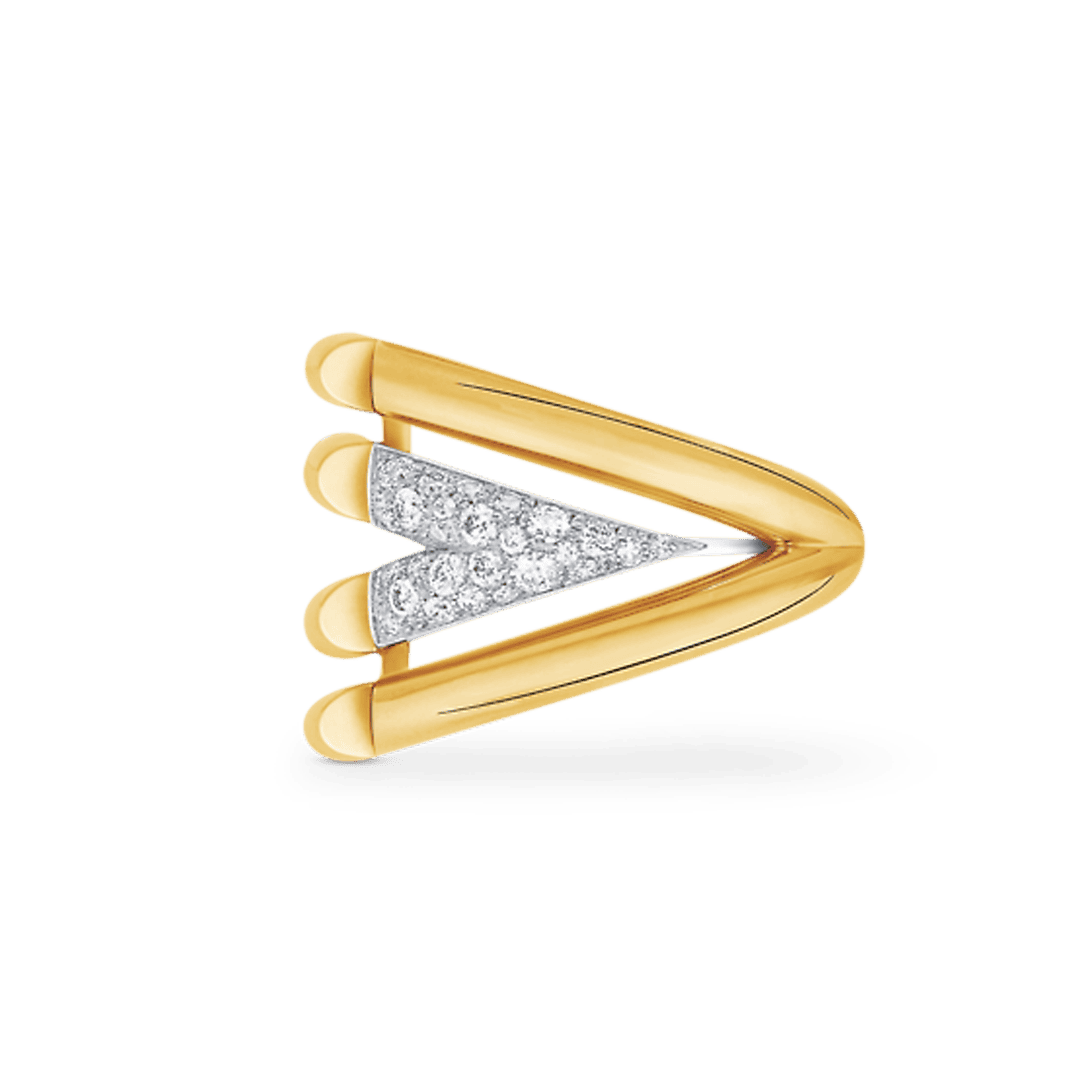 18K Louis Vuitton Volt Upside Down Diamonds Ring