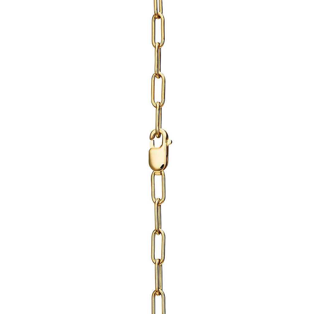 18K Tiffany Lock Pendant Pave Diamonds Necklace