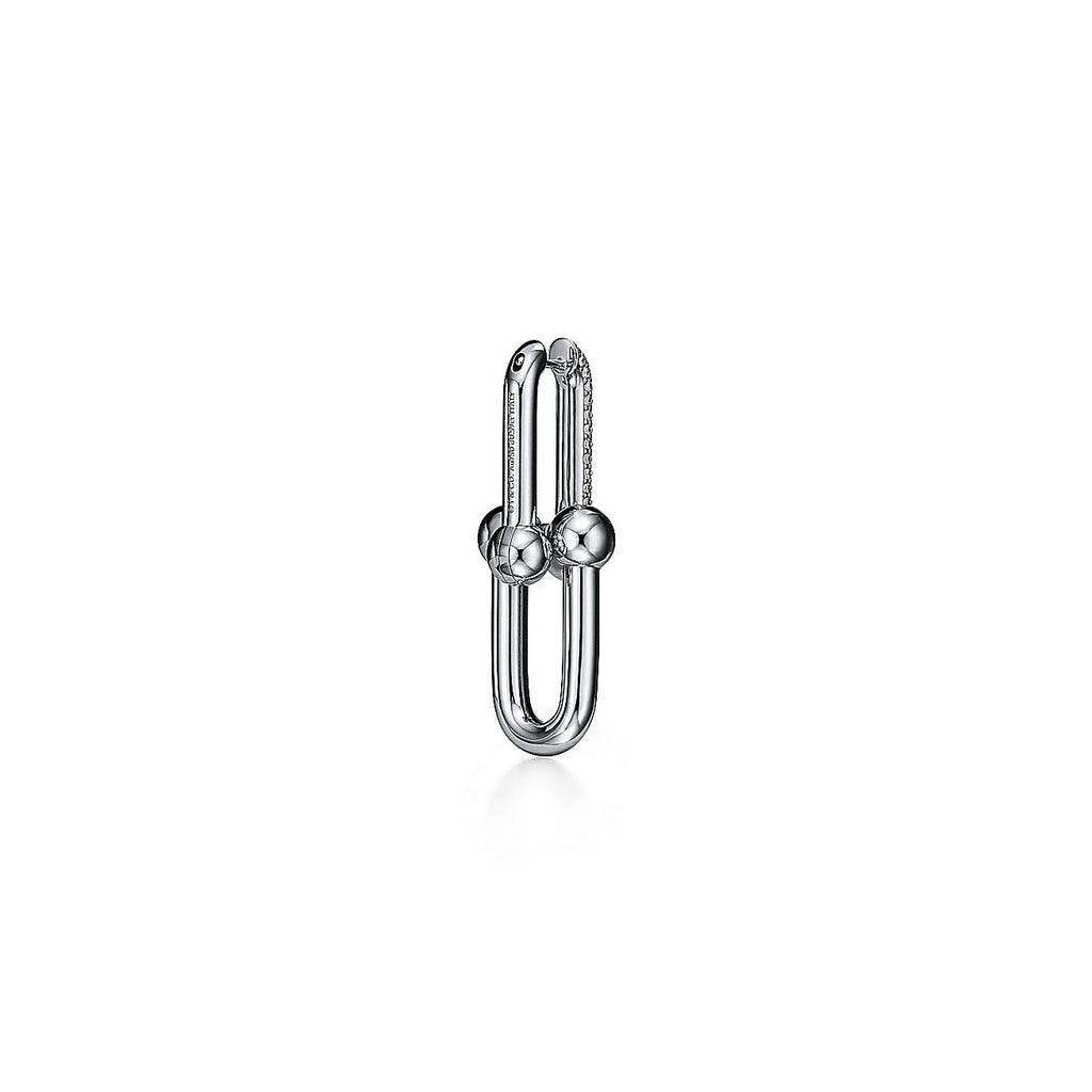 18K Tiffany HardWear Large Link Diamonds Earrings