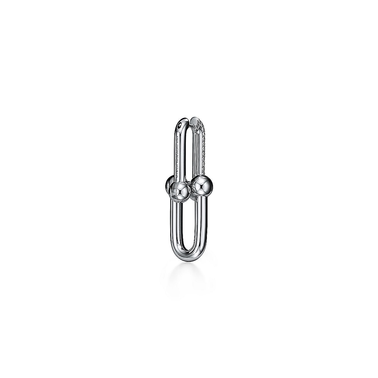 18K Tiffany HardWear Large Link Diamonds Earrings