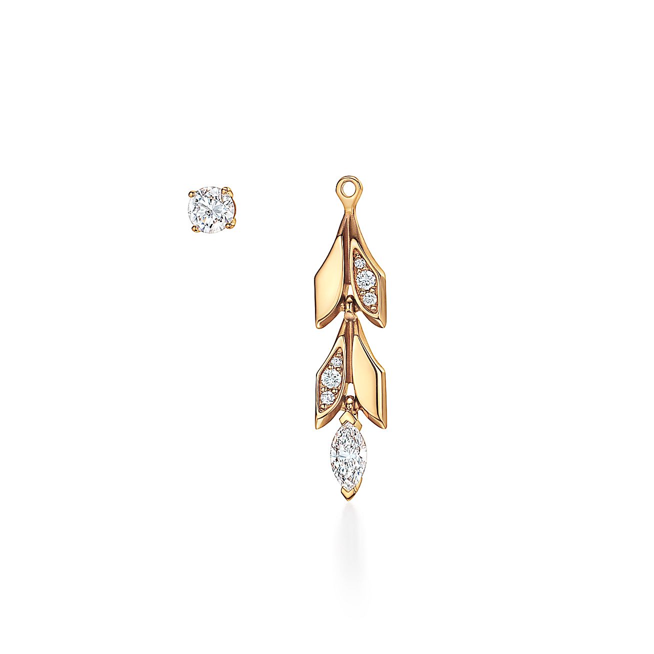 18K Tiffany Victoria Vine Convertible Drop Earrings