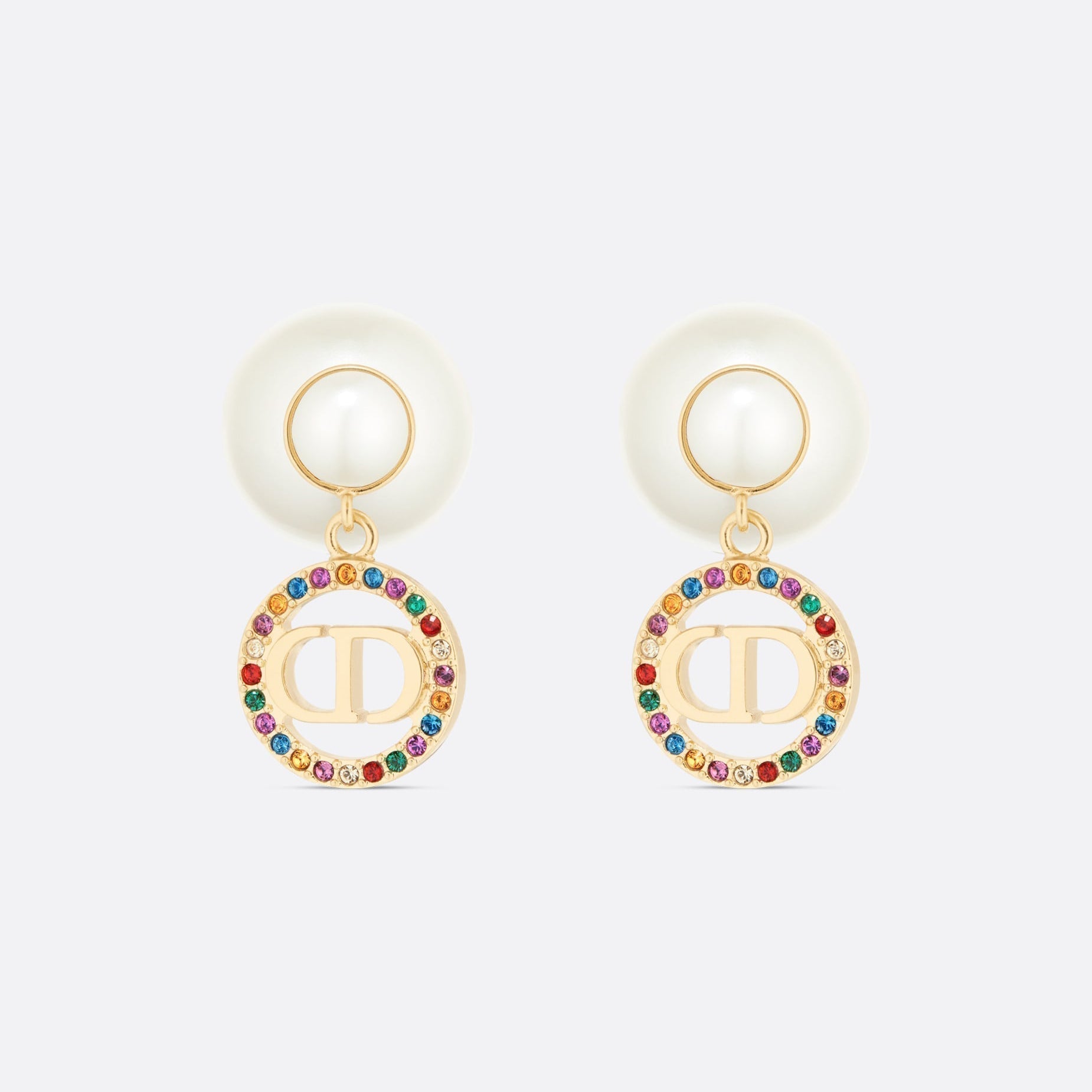 18K Dior Tribales Multicolor Crystals Earrings