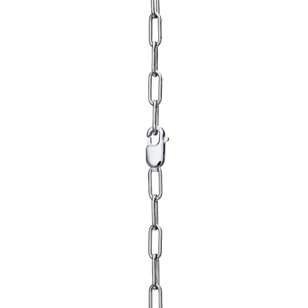 18K Tiffany Lock Pendant Pave Diamonds Necklace