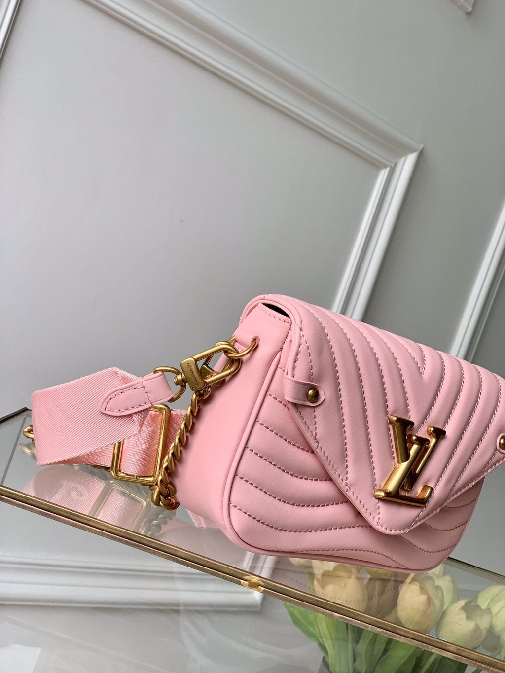 LOUIS VUITTON MULTI-POCHETTE PINK CALFKIN 19CM CROSS BODY BAG